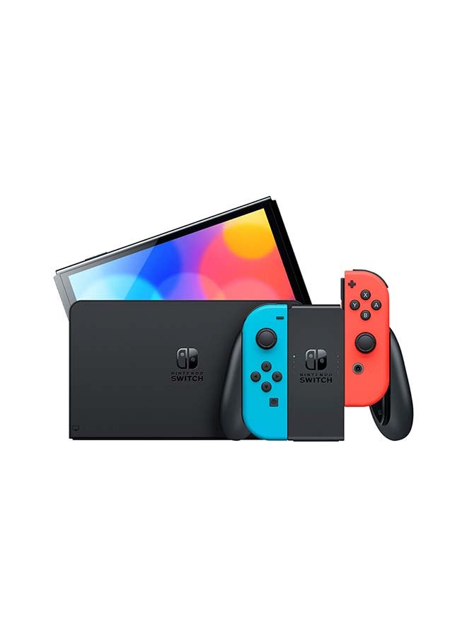 OLED 2021 Nintendo Switch , Neon Red/Neon Blue