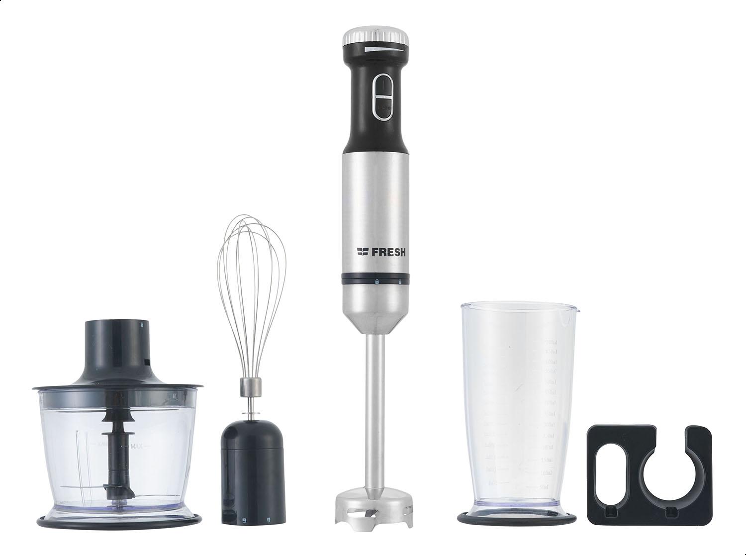 Fresh Hand Blender with Attachments 800 Watt Black Silver - HP800FO