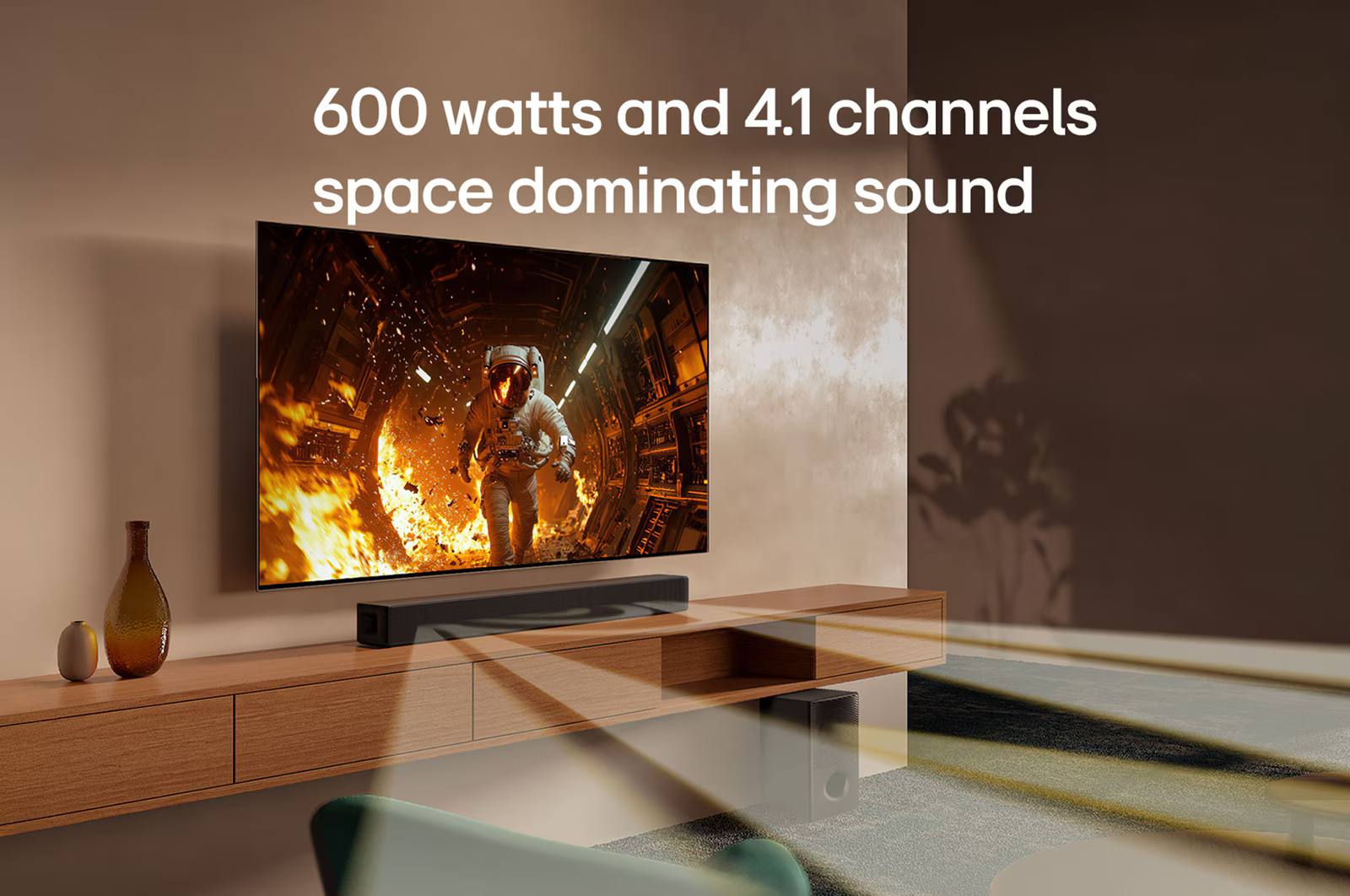 LG Sound Bar , 4.1 Channels , Black - SH5A