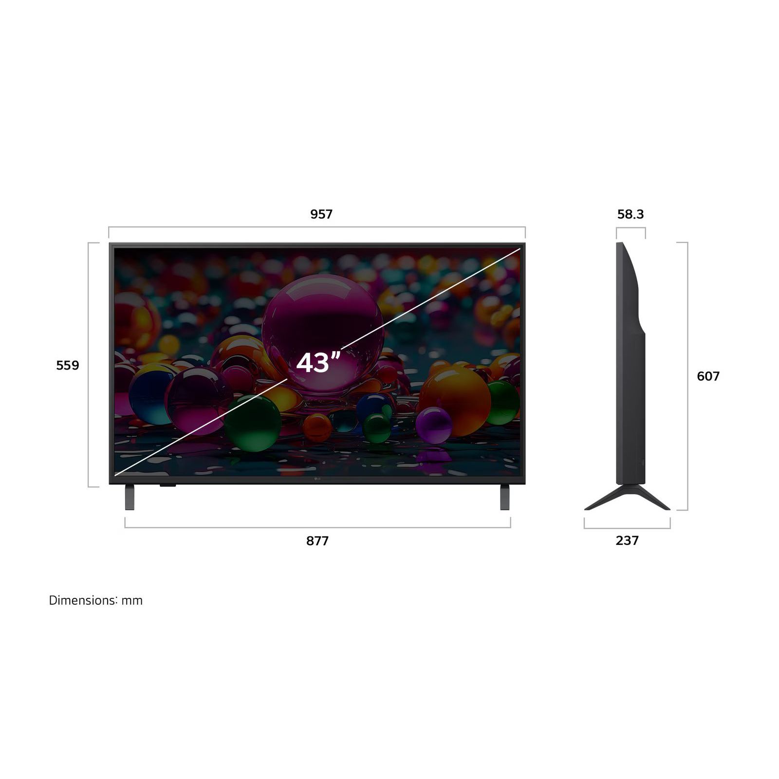 شاشة تلفزيون سمارت ال جي ، مقاس 65 بوصة ، ليد ، دقة 4K UHD ، بريسيفر داخلي