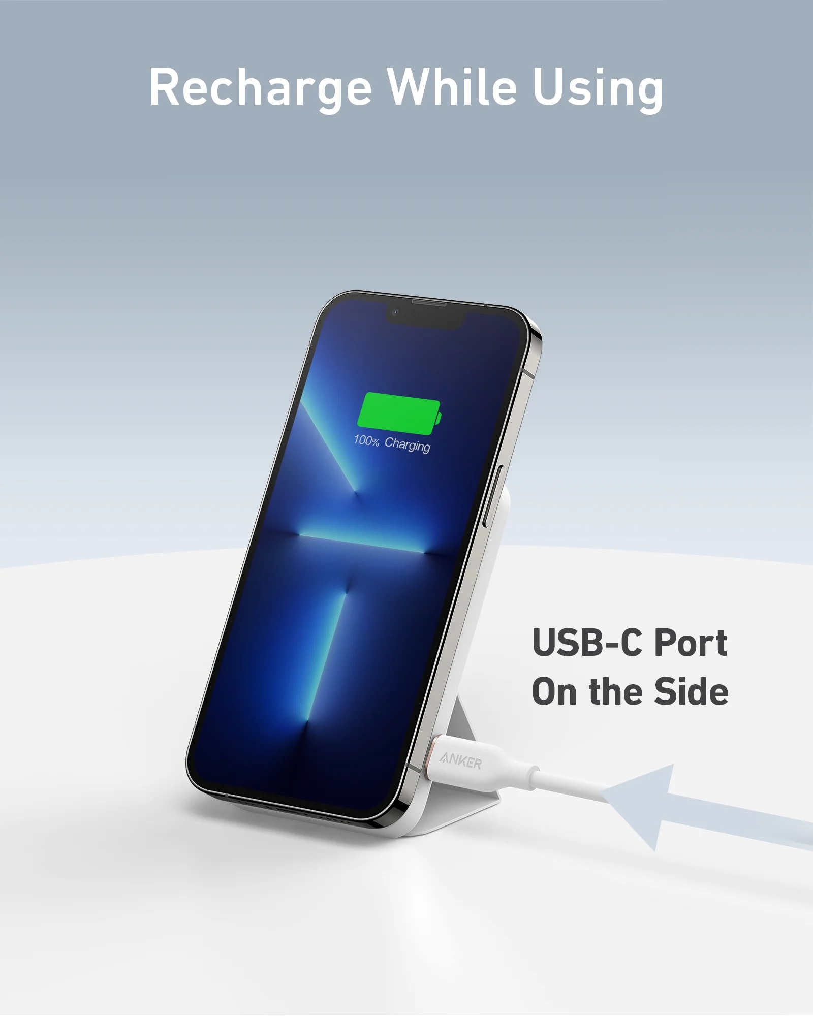 Anker MagGo 622 Magnetic Wireless Power Bank , 5000 mAh 1 Ports , White
