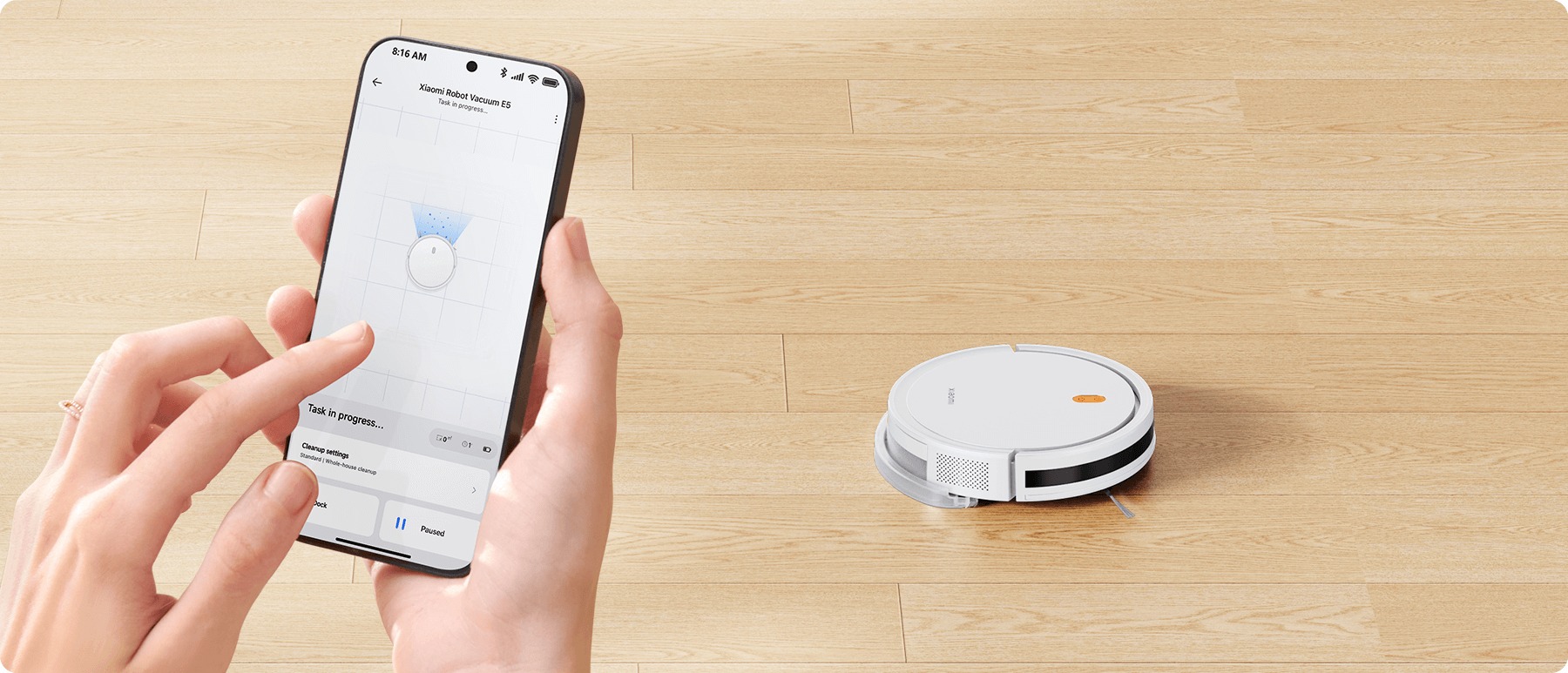 Xiaomi E5 Robotic Vacuum Cleaner , 2600 mAh White