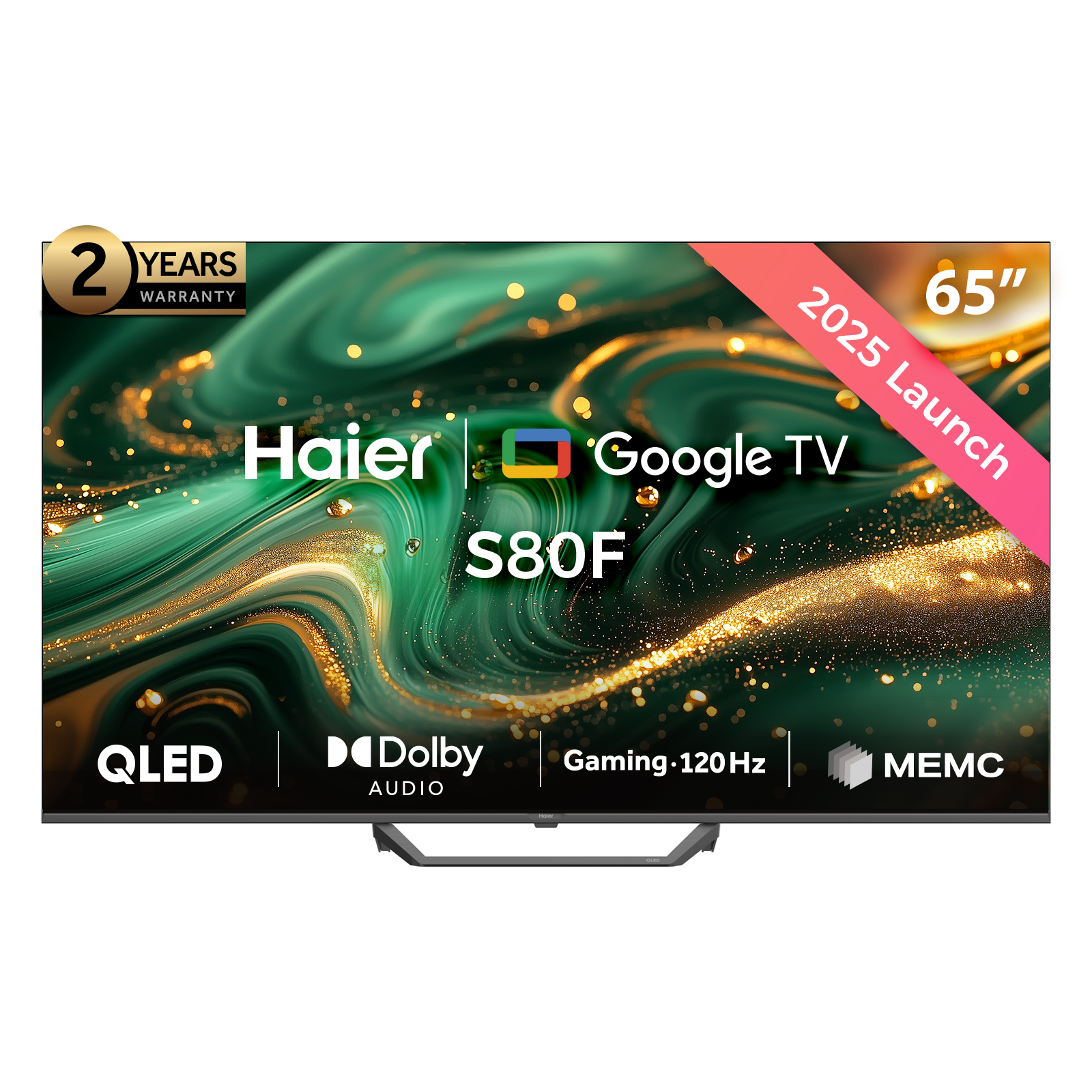 شاشة تلفزيون سمارت هاير ، مقاس 65 بوصة ، QLED ، دقة 4K UHD ، بريسيفر داخلي
