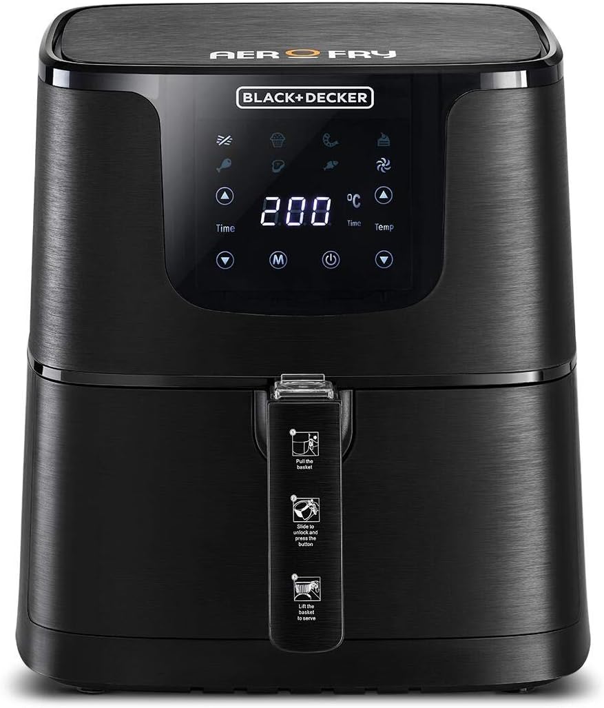 Black + Decker Air Fryer , 4.3 Liter , 1700 Watt Black - AF700-B5