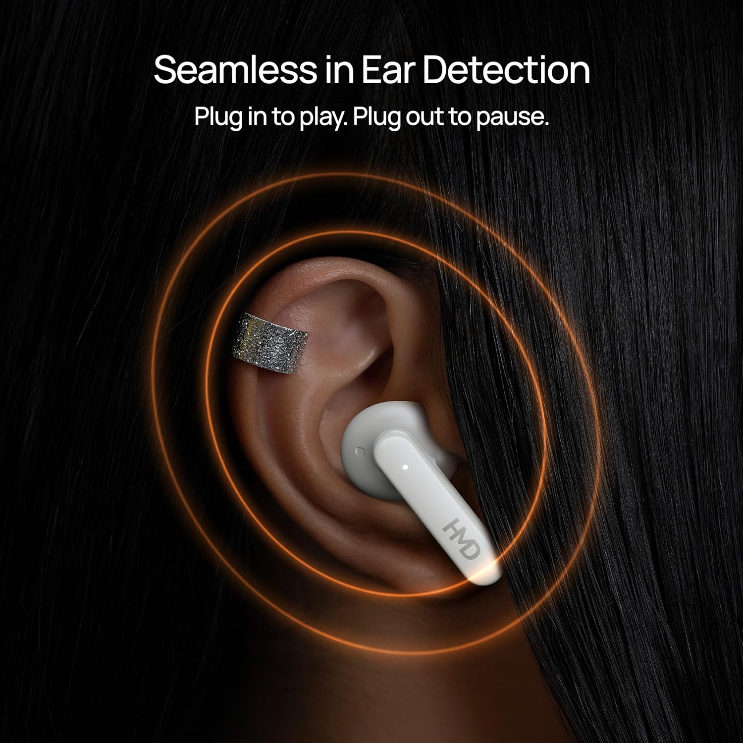 HMD DUB P70 Earbuds , with Environmental Noise Cancellation , White