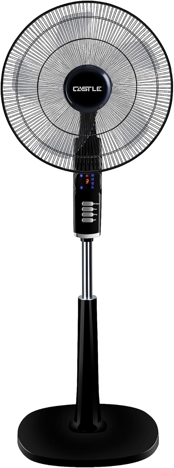 Castle Stand Fan , 18 Inch , Black - FAS 2518 RD
