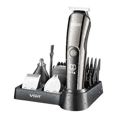 VGR Professional Grooming Kit Wet & Dry , Black Silver - V-107