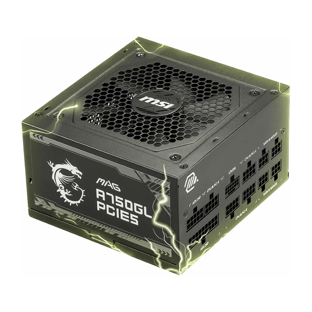 مزود طاقة ام اس اي ماج A750GL PCIE5 ، 240 فولت ، اسود