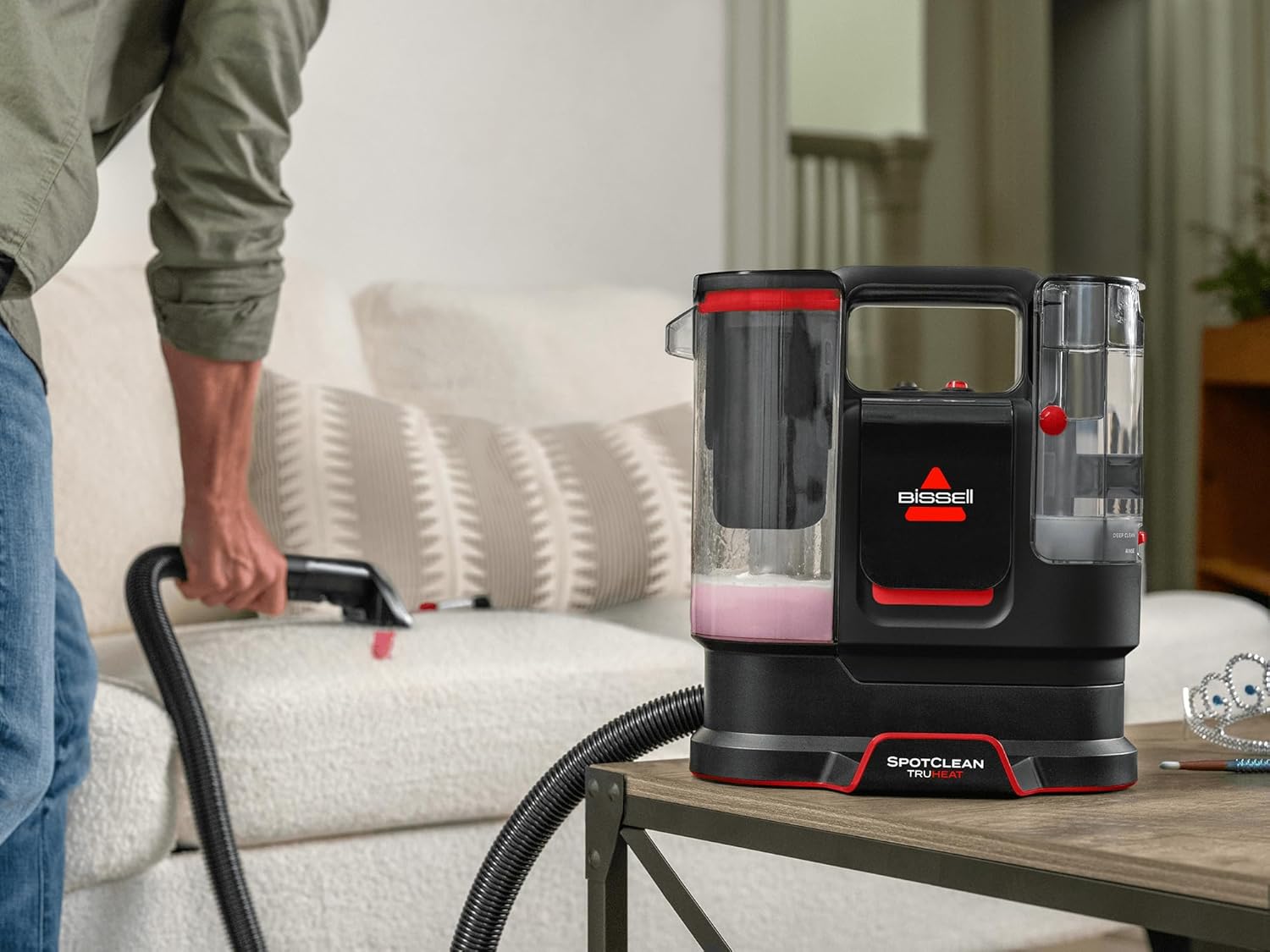 Bissell Spotclean TruHeat Bagless Carpet Cleaner Black - 3924K