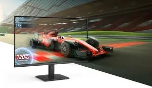 شاشة مسطحة سامسونج إسينشال S3 S32GF ، مقاس 24 بوصة ، دقة FHD ، معدل تحديث 120 هرتز ، معدل استجابة 5 مللي ثانية ، اسود - LS24F320GAUXEN