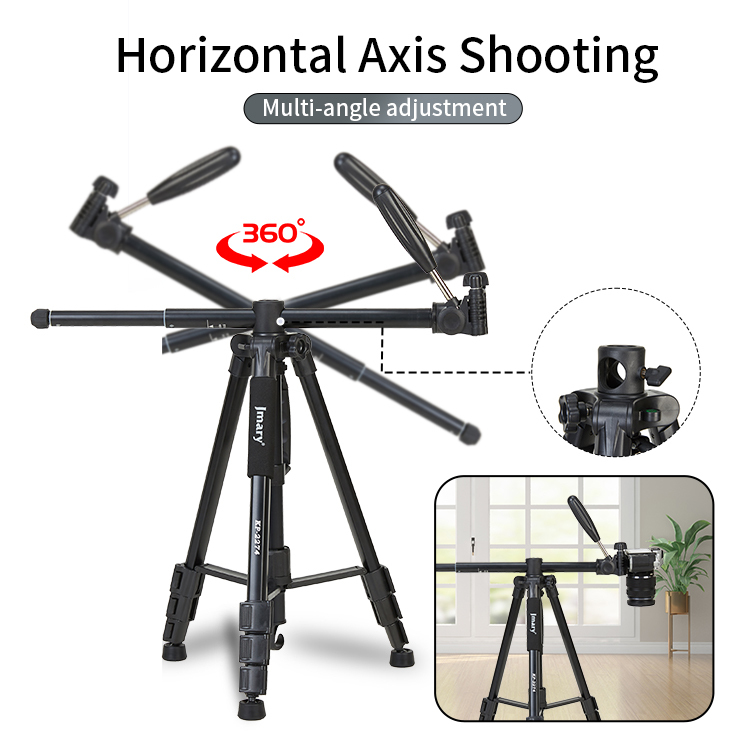 Jmary KP-2274 Tripod for Cameras, smartphones, camcorders, and other 1/4” screw devices Black