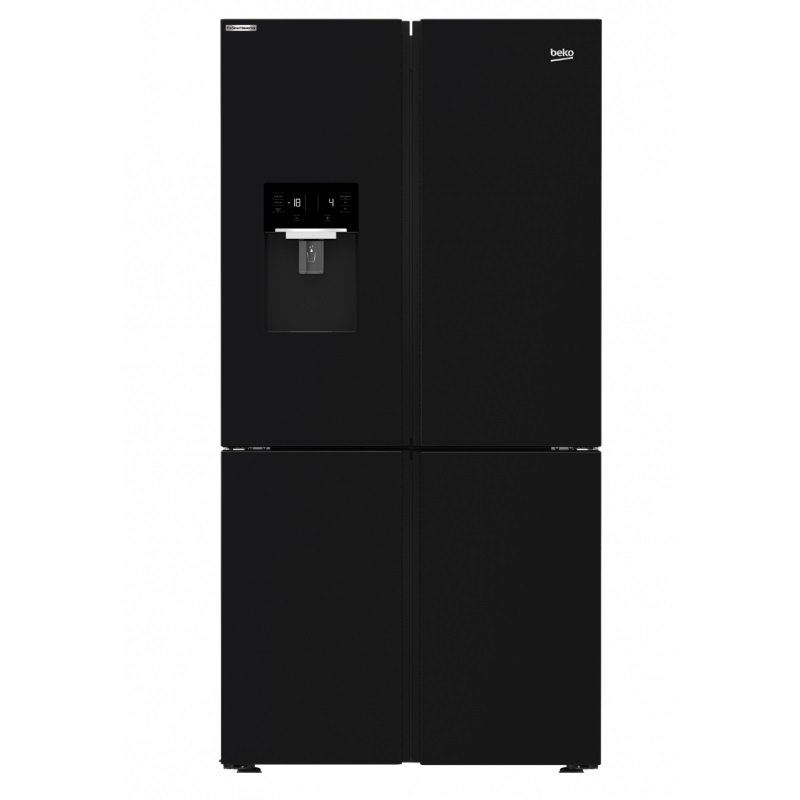 Beko NoFrost French door refrigerator , 626 Liter Inverter Motor , Black - GNE134626BH