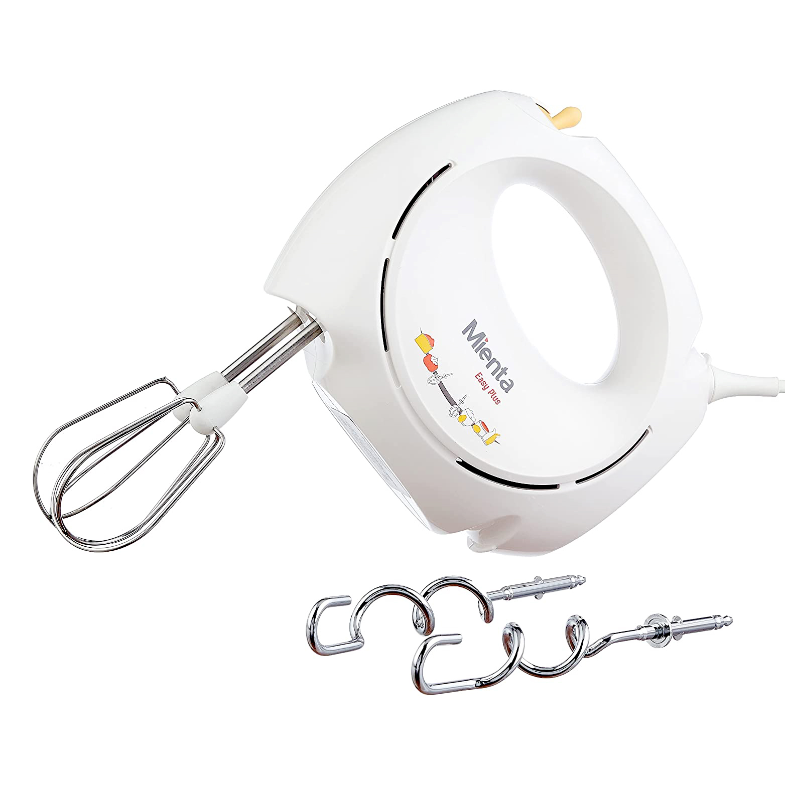 Mienta Hand Mixer 200 Watt White - BT-BM1
