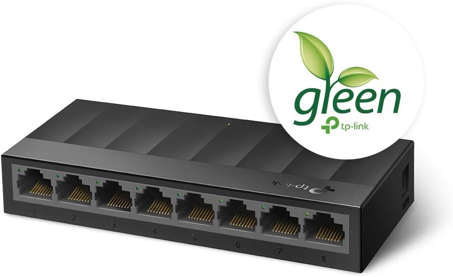 Tp-Link LiteWave Gigabit Switch , 8 Ports , Black - LS1008G