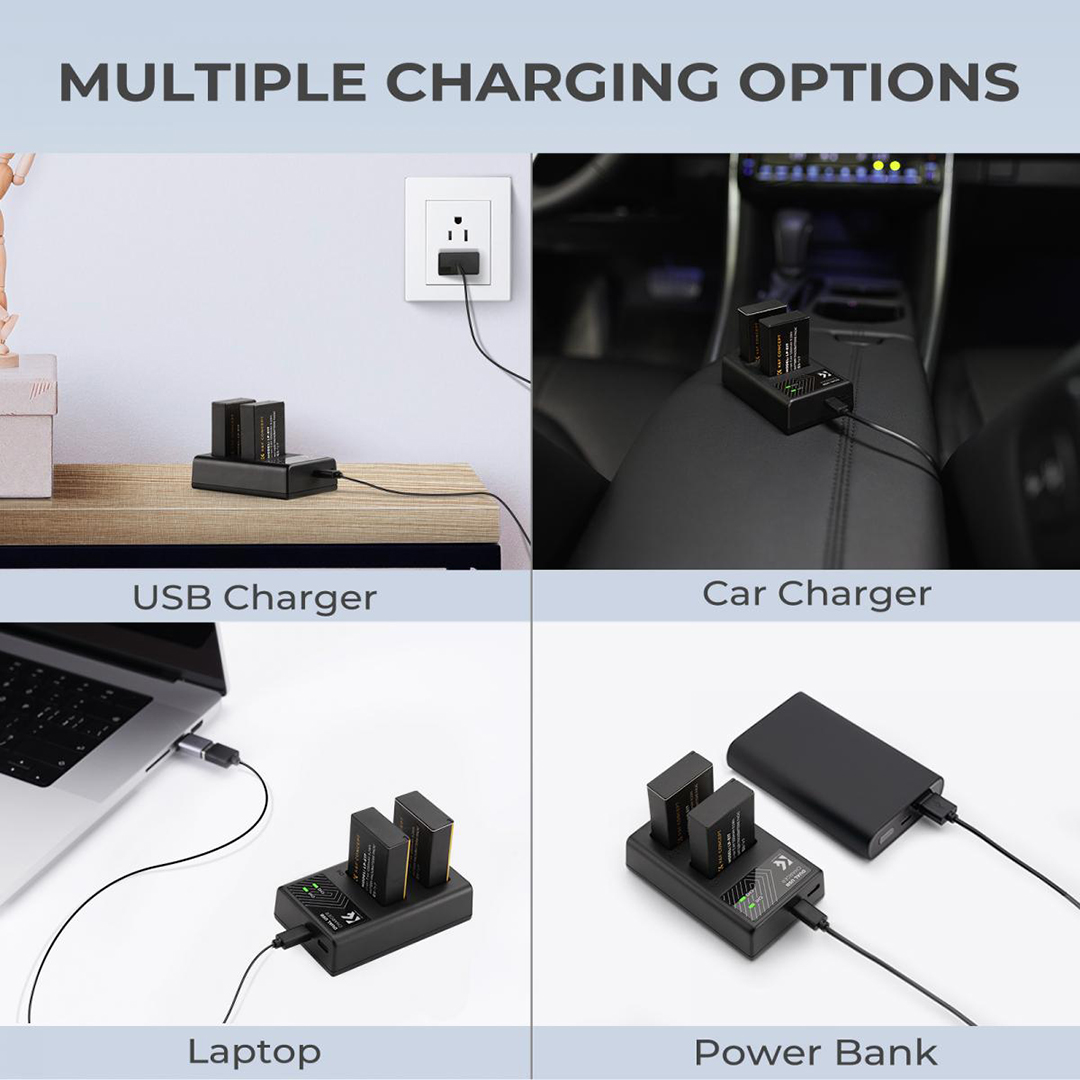 Tilta Portable Charging Station forSony & Third-Party NP-FZ100 Batteries ,Green - TBC-FZ100-GN
