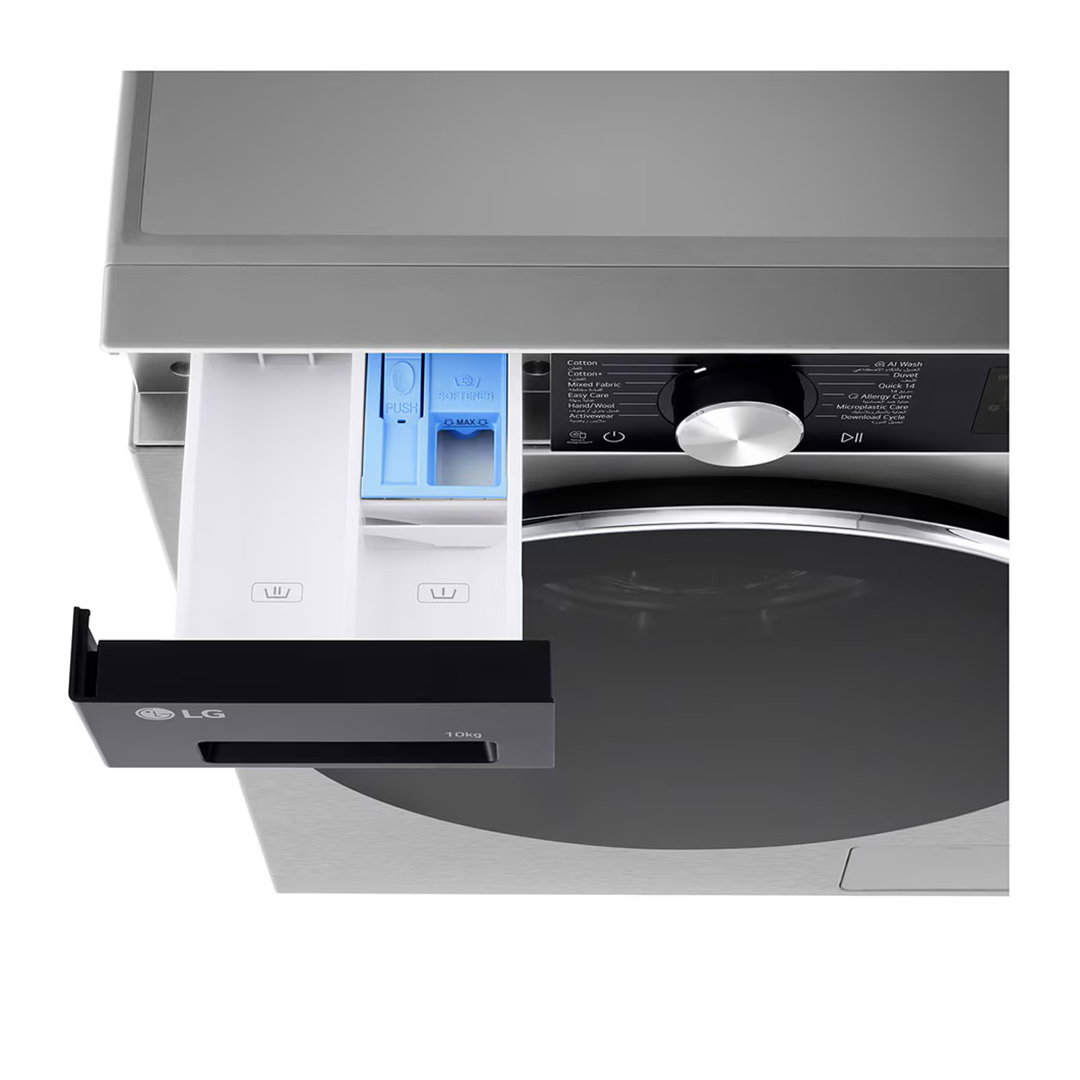 LG Inverter Front Load Washing Machine , 10 kg , Essence Silver - F4X5RYG23