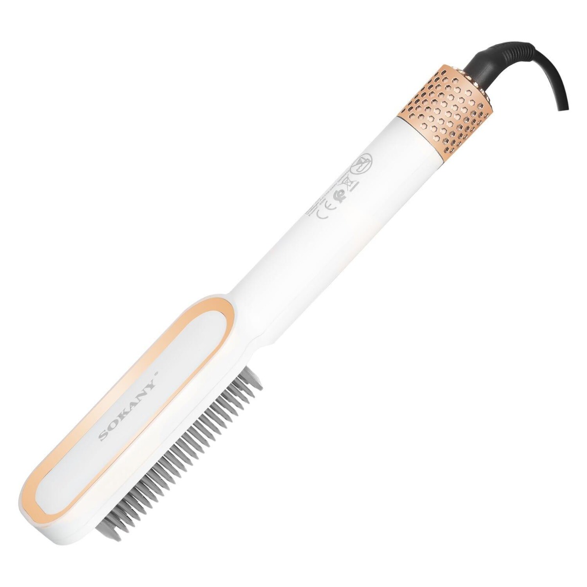 Sokany Hair Straightening Brush 1080 Fahrenheit , White - SK-1009