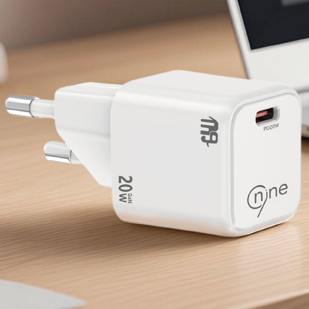 Nine Go Power Wall Charger , 1 Ports Type C , 20 Watt 100 Volt White