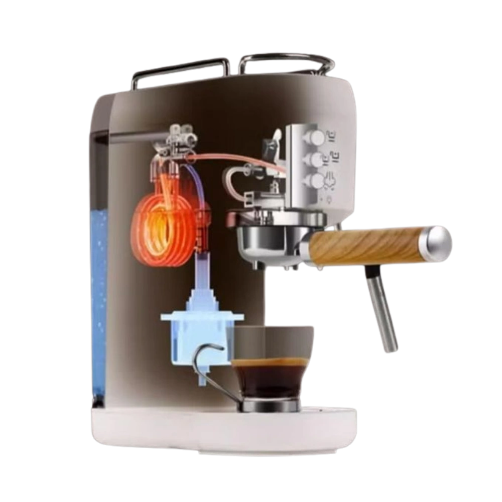 ماكينة قهوة اسبريسو وكابتشينو دينكس ، سعة 1 لتر ، 2 كوب ، ابيض - DX3417