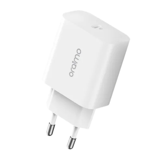 Oraimo PowerCube 20 Wall Charger with Lightning Cable , 1 Ports Type C , 20 Watt White - OCW-E106S+CL55