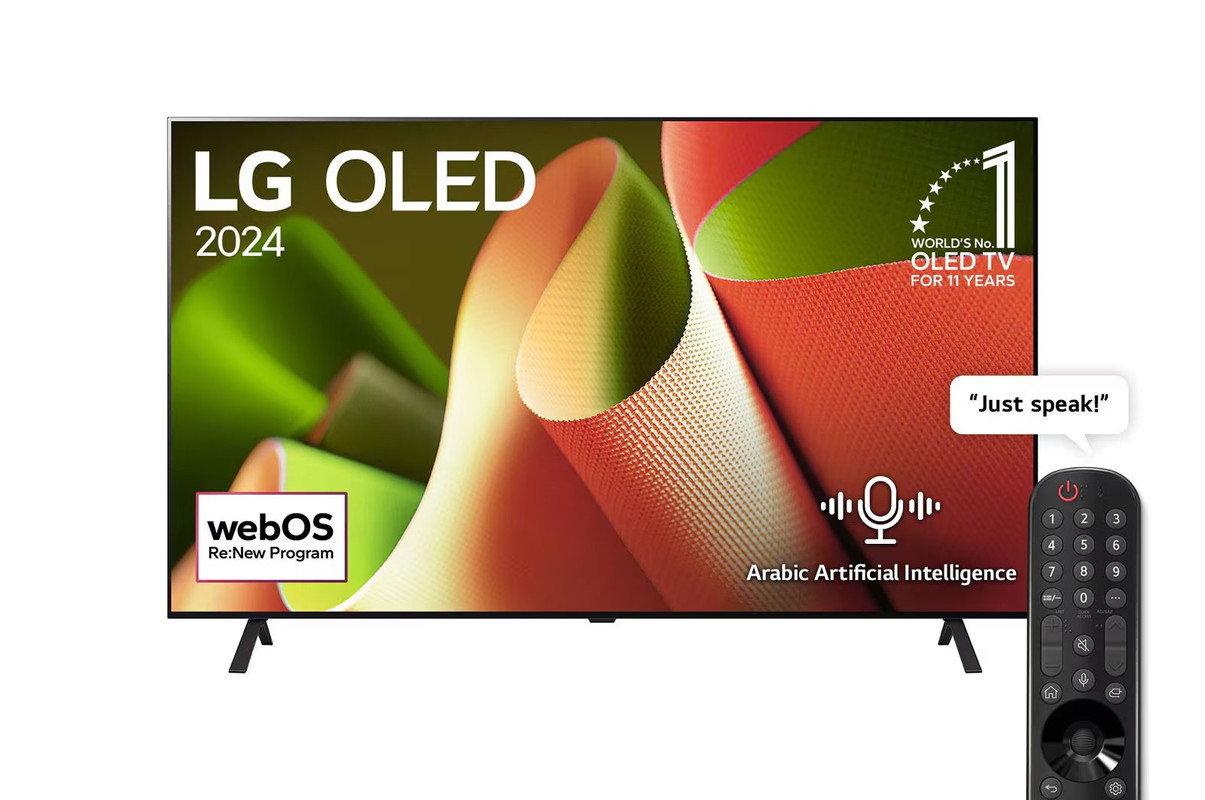 شاشة تلفزيون سمارت ال جي ، مقاس 55 بوصة ، OLED ، دقة 4K UHD ، بريسيفر داخلي