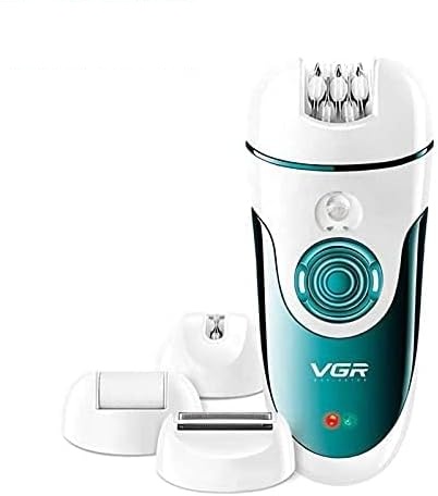 ماكينة إزالة الشعر بدون سلك في جي ار ، استخدام جاف ورطب ، ابيض واخضر - V-700