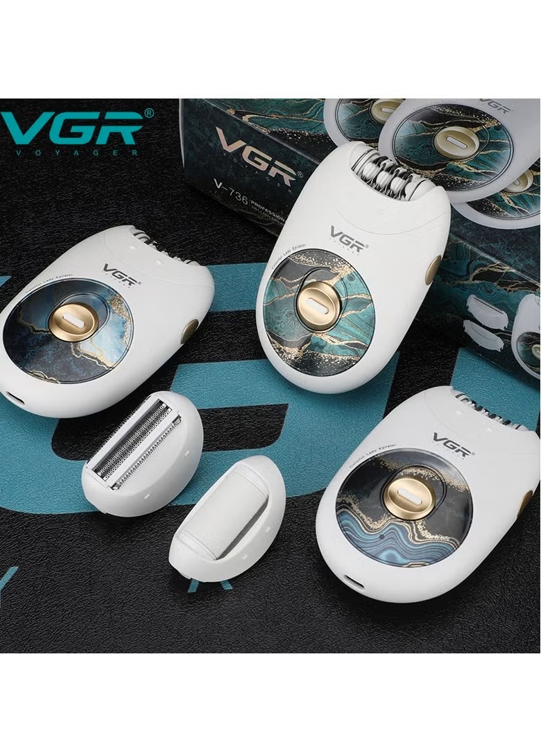 ماكينة ازالة الشعر في جي ار ، استخدام جاف ، ابيض واخضر - V-706
