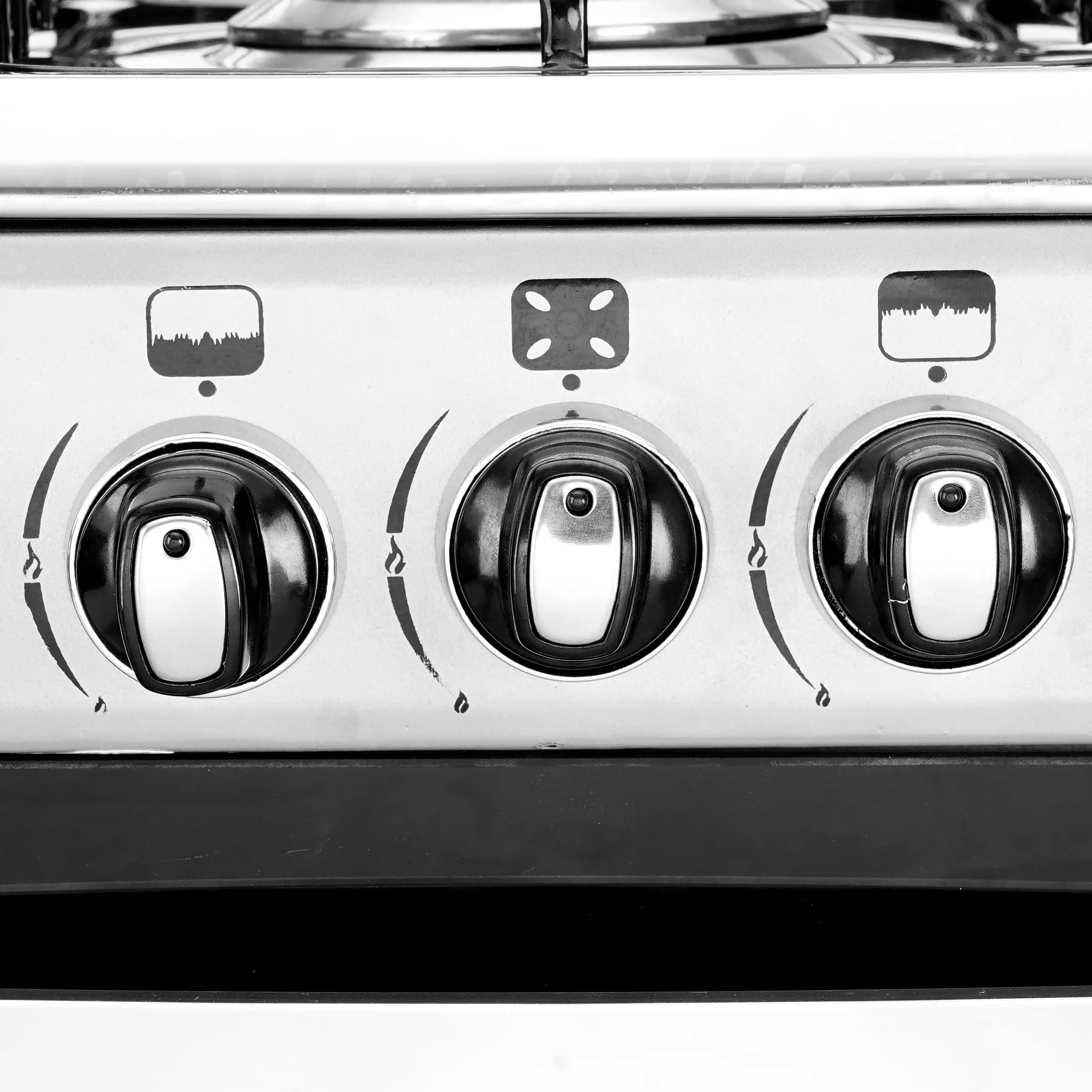 Global Electronics Gas Cooker , 5 Burners , Silver