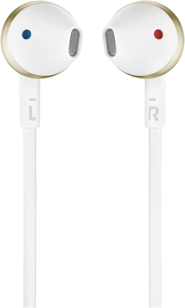 Jbl Tune 205 Wired Earphones , Hands Free Call , White Gold