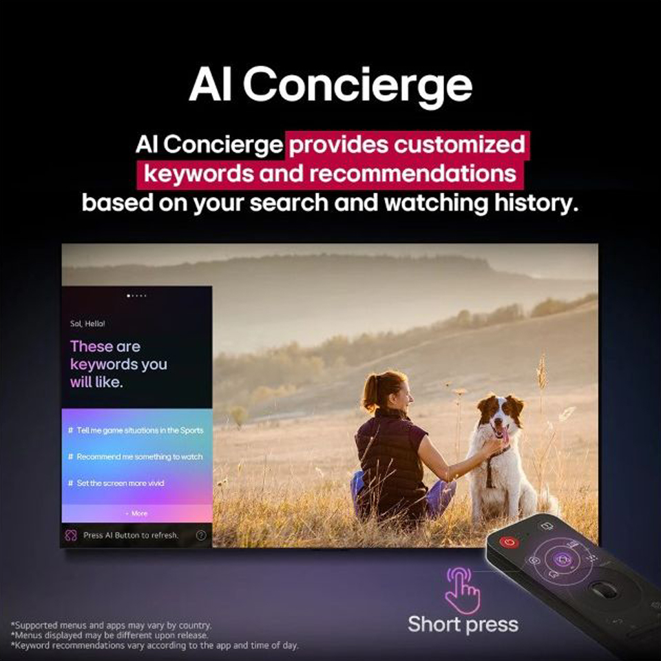شاشة تلفزيون سمارت ال جي ، مقاس 65 بوصة ، ليد ، دقة 4K UHD ، بريسيفر داخلي