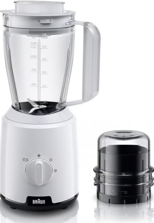 Braun PowerBlend 1 Countertop Blender 1.5 Liter 600 Watt White