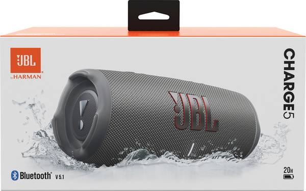 Jbl Charge 5 Portable Bluetooth Speaker , Grey - JBLCHARGE5