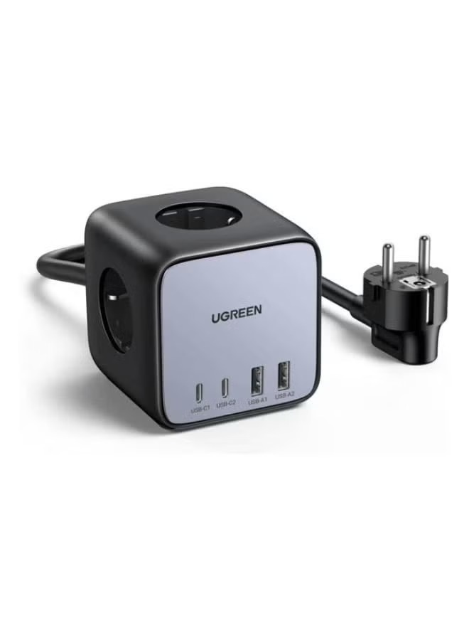 Ugreen CD268 Power Strip ,7 Ports ,AC ,65 Watt ,Black - 60113