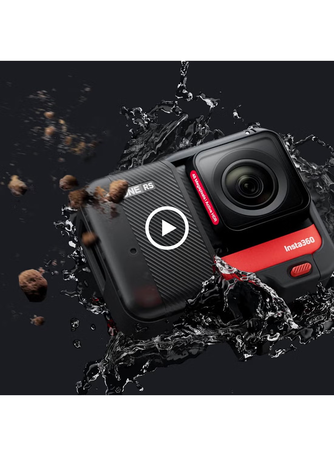 Insta360 ONE RS Twin Edition Action Camera , 48 megapixels 16mm , Black Red