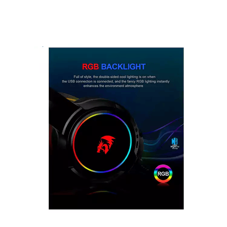 Redragon Mento Over Ear Headphones , Black - H270