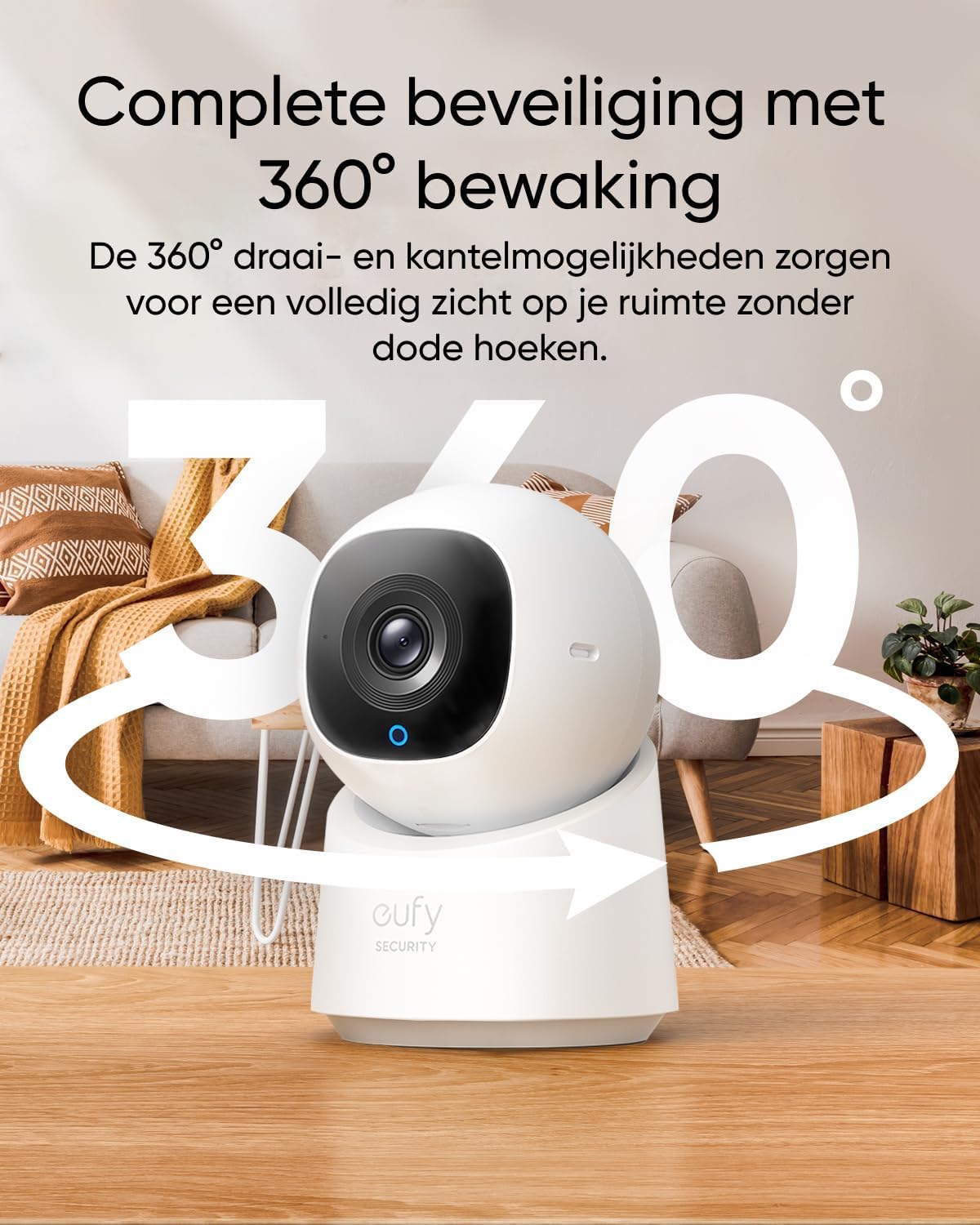 Eufy C210 Wireless Indoor Security Camera with Night Vision , 2 megapixels , White - T8419
