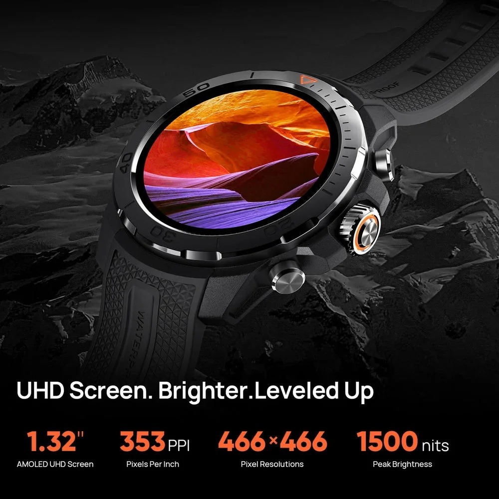 ساعة سمارت ميبرو GS اكسبلورر ، مقاس 1.32 بوصة ، اسود اوبسيديان