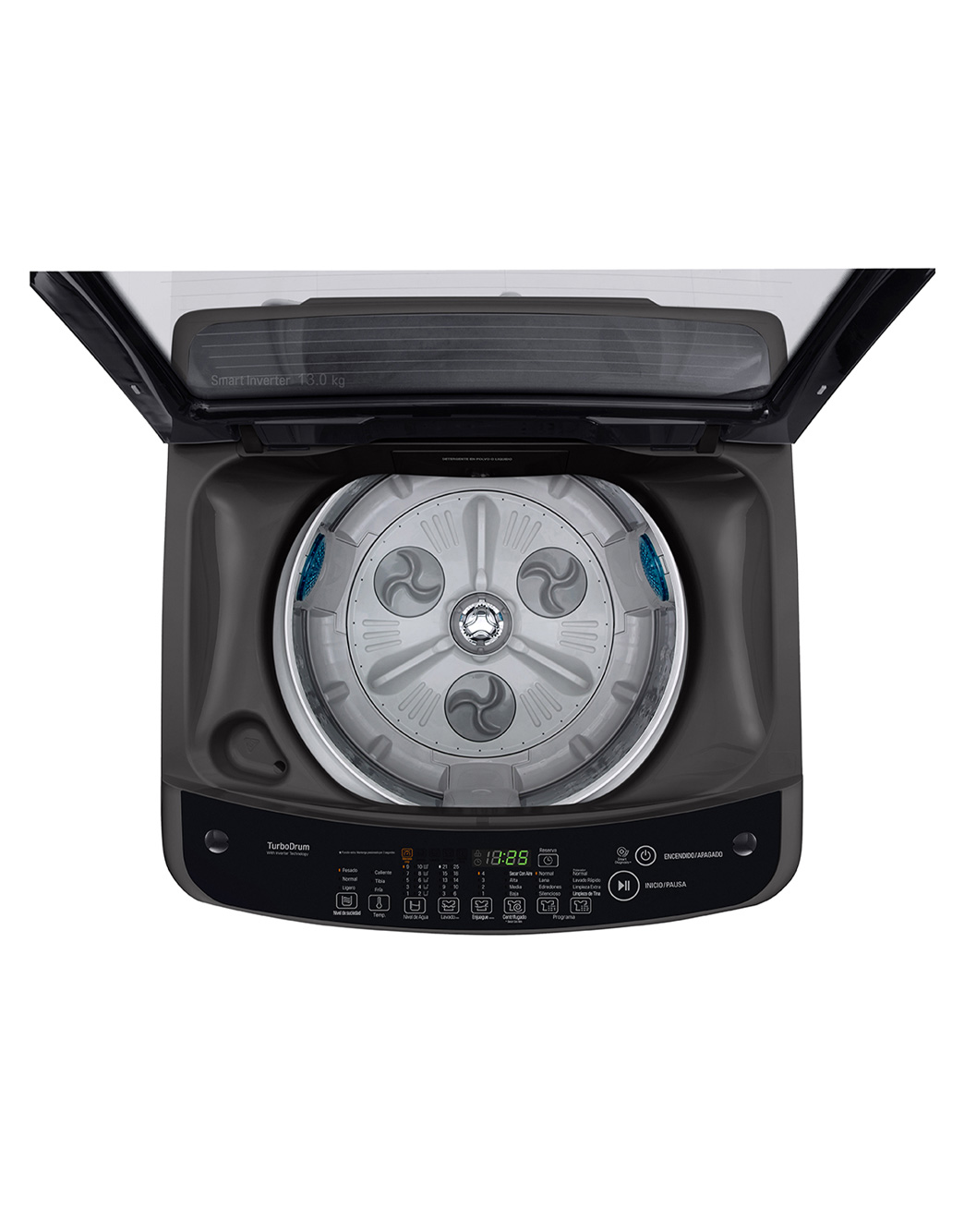 LG Inverter Top Load Washing Machine , 13 kg , Middle Black - T1366NEHG2