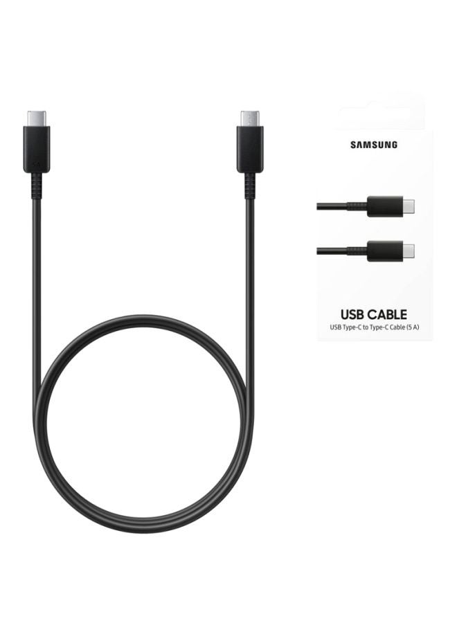 Samsung Wall Charger, USB-C port - EP-TA800NBEGGB with Samsung USB-C Charging Cable, 1 Meter, 5A, Black - EP-DN975BBEGWW, Black, 25 Watt