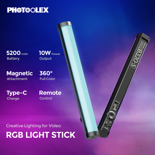 PHOTOOLEX B320S LED Light Tube ,30 Centimeter ,10 Watt ,Black