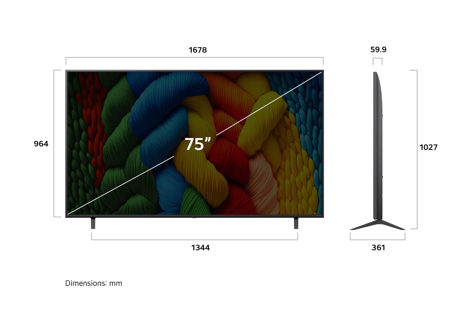 LG 75 Inch Smart TV , 4K UHD LED Built-In Receiver
