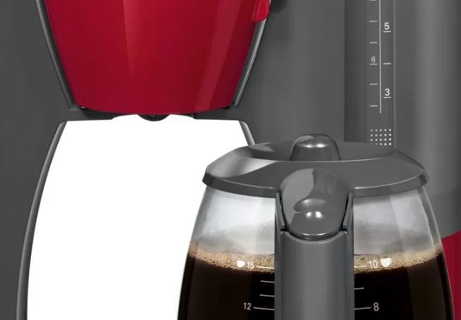 ماكينة قهوة بوش كومفورت لاين ، سعة 1.25 لتر ، 15 كوب ، 1200 وات ، رمادي واحمر - TKA6A044