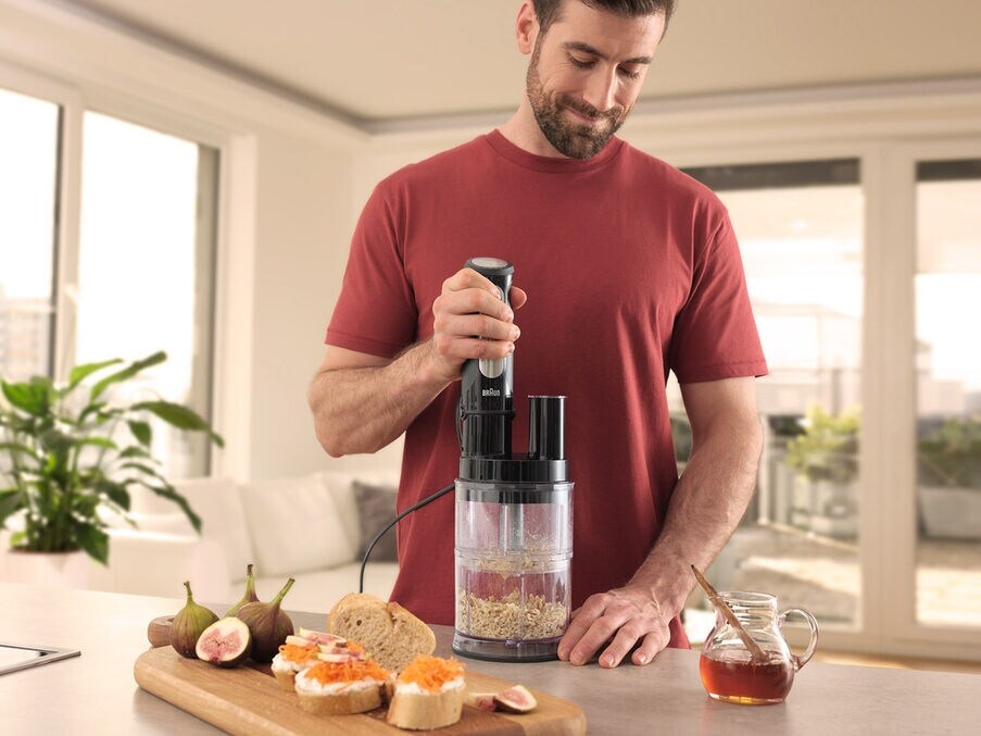Braun MultiQuick 5 Pro Hand Blender with Attachments 1000 Watt Black - MQ 55755 M