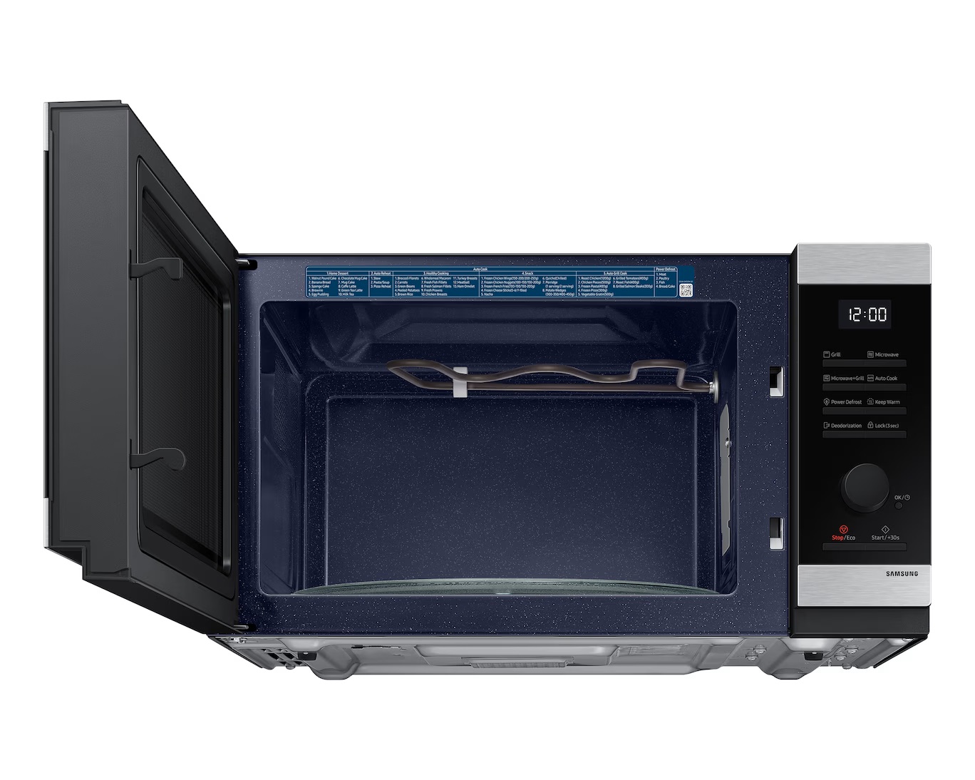 Samsung Microwave with Grill , 40 Liter 1500 Watt , Black Silver - MG40DG5524ATGY