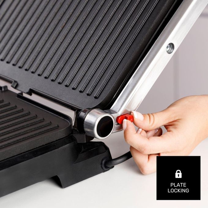 Taurus Bistro Gourmet Electric Grill , 2600 Watt , Black Silver