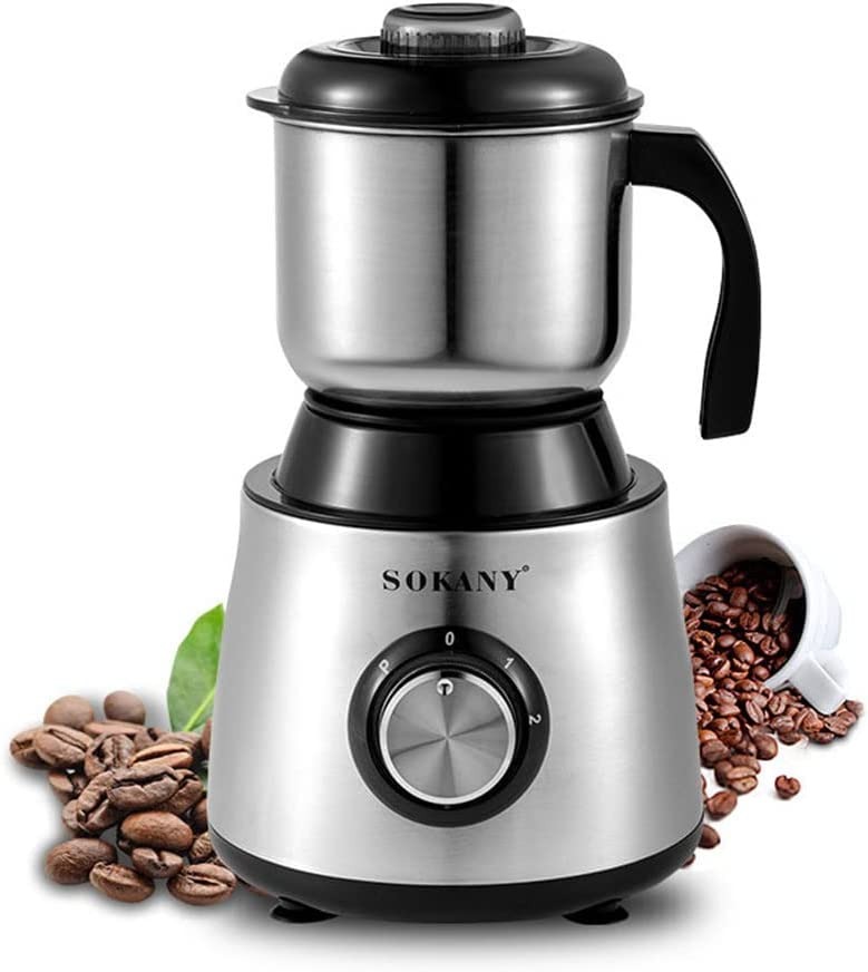 Sokany Coffee Grinder , 300 gm 500 Watt , Silver Black - SK-156
