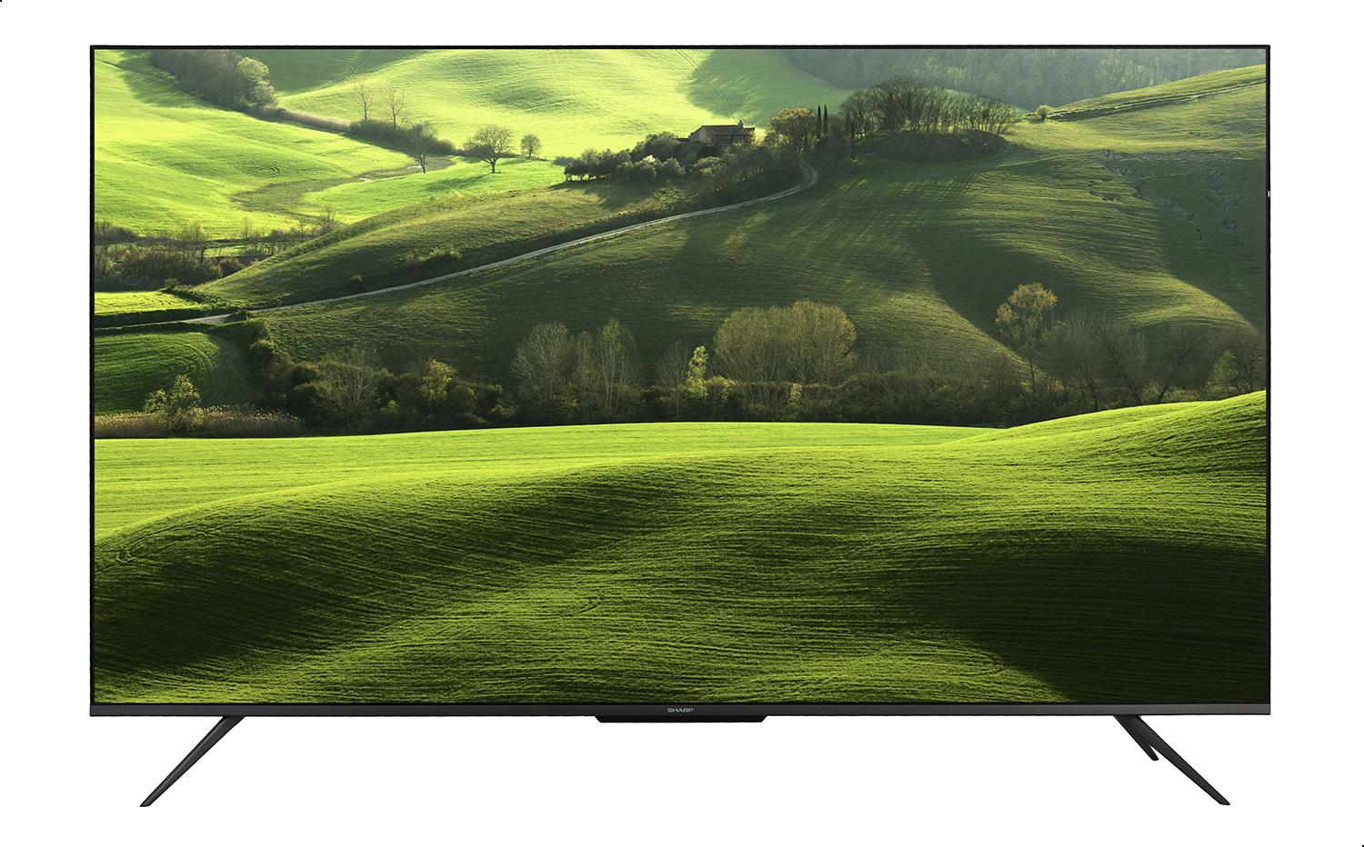 شاشة تلفزيون سمارت شارب ، مقاس 65 بوصة ، ليد ، دقة 4K UHD ، بريسيفر داخلي