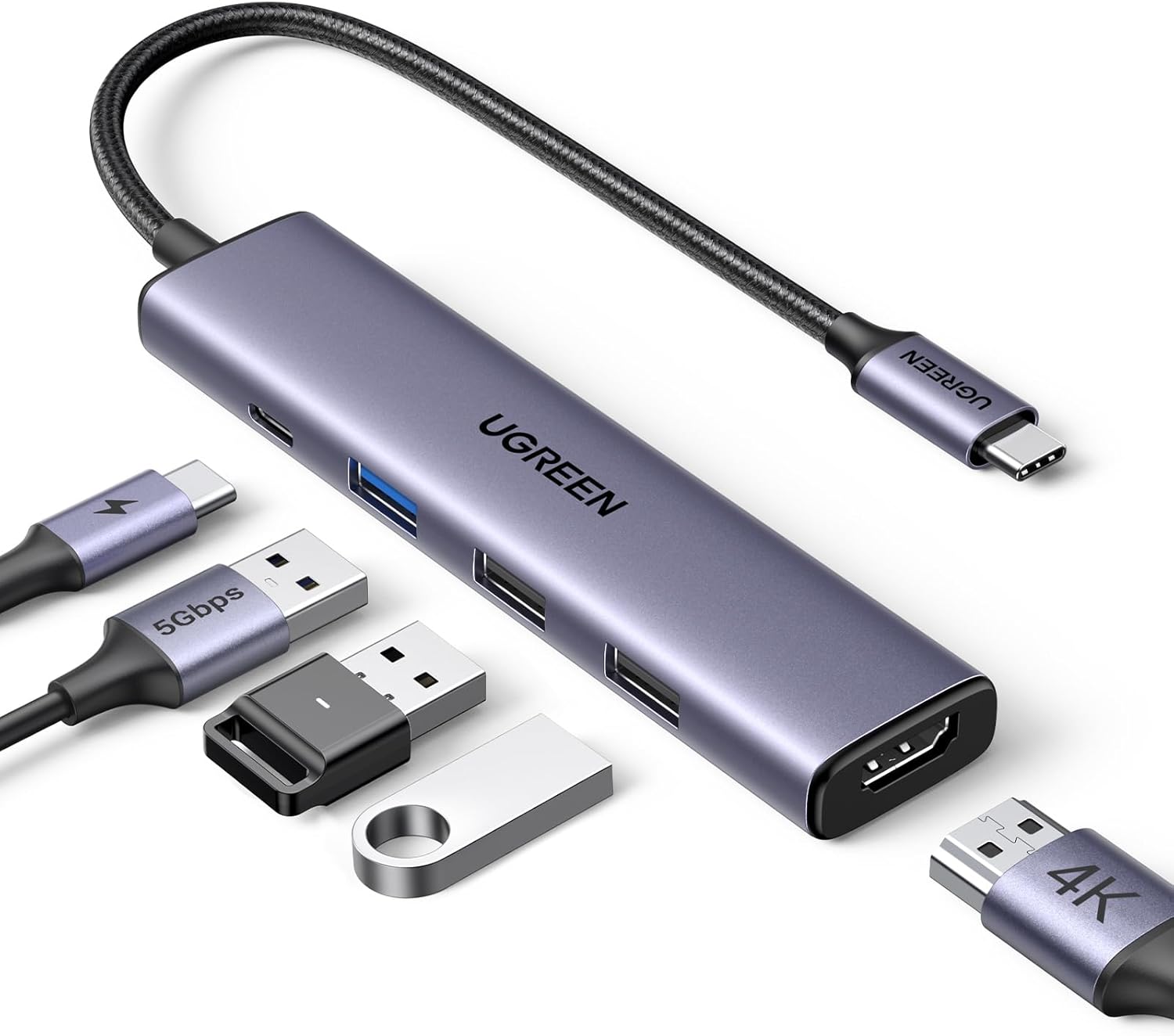 موزع USB متعدد المنافذ يوجرين ريفودوك