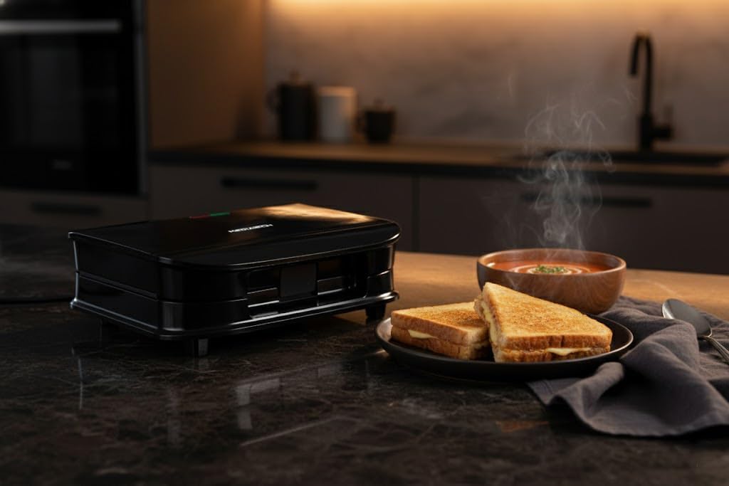 Mediatech Sandwich Maker 700 Watt Black - MT-SM209