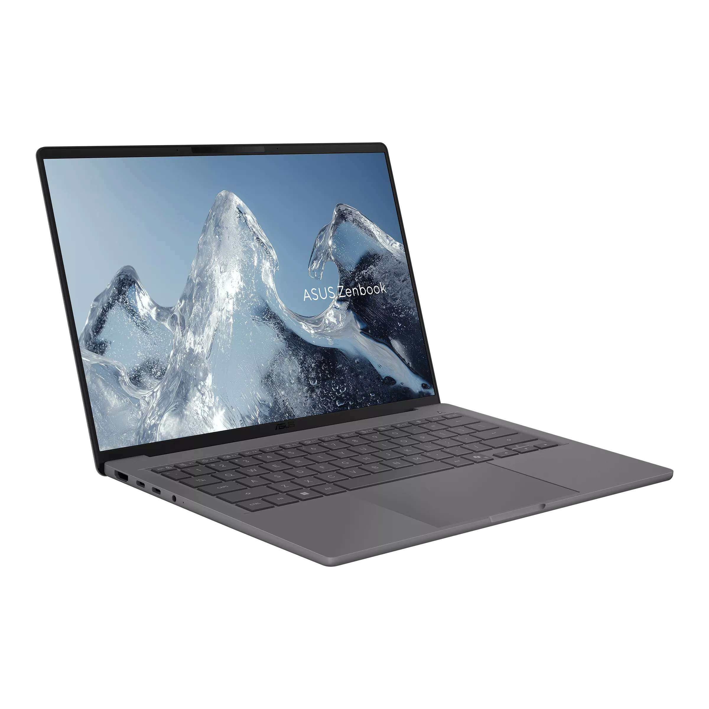 لاب توب اسوس زين بوك A14 - UX3407QA-QD155W ، معالج سناب دراجون X X1-26-100 14 بوصة ، هارد 512 جيجا بايت SSD ، رام 16 جيجا بايت ، كارت شاشة كوالكوم ادرينو ،ويندوز 11 - رمادي ايسلاند